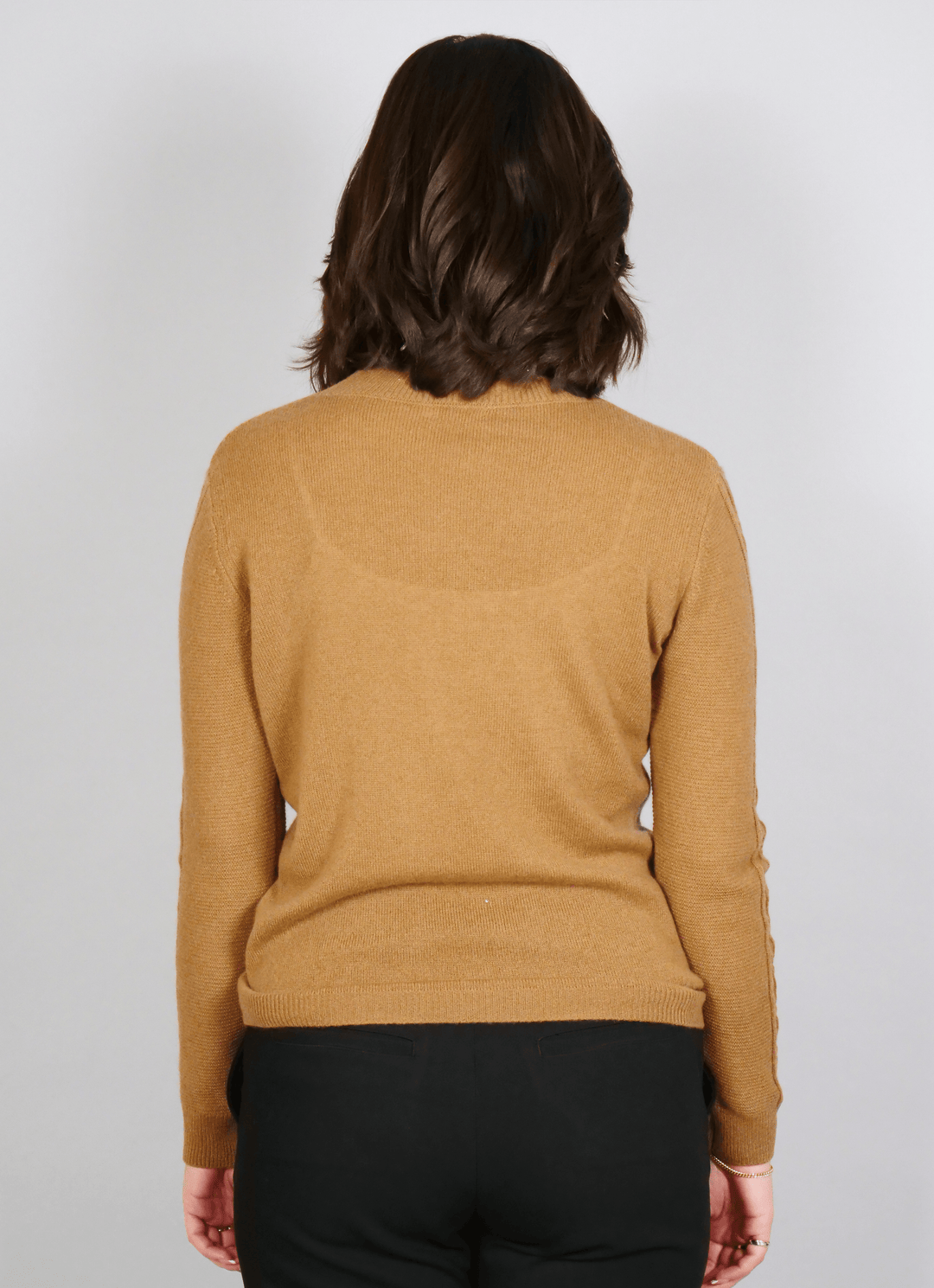 MKI Sweater - 100% kashmir - Dame - Dark Camel