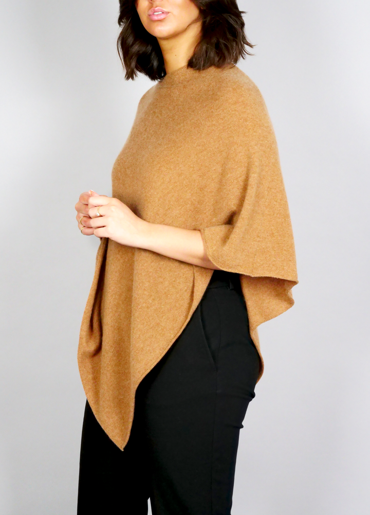 SY-24001 PONCHO - 100% Cashmere - Nif de cajou