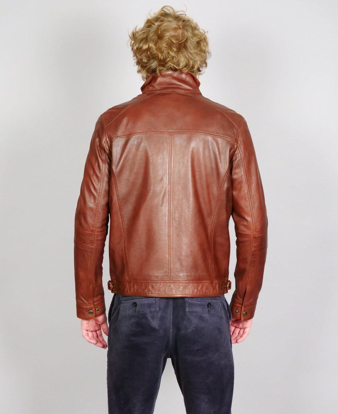 Marlow - Lamb Polish Nappa Leather - Man - Copper Brown