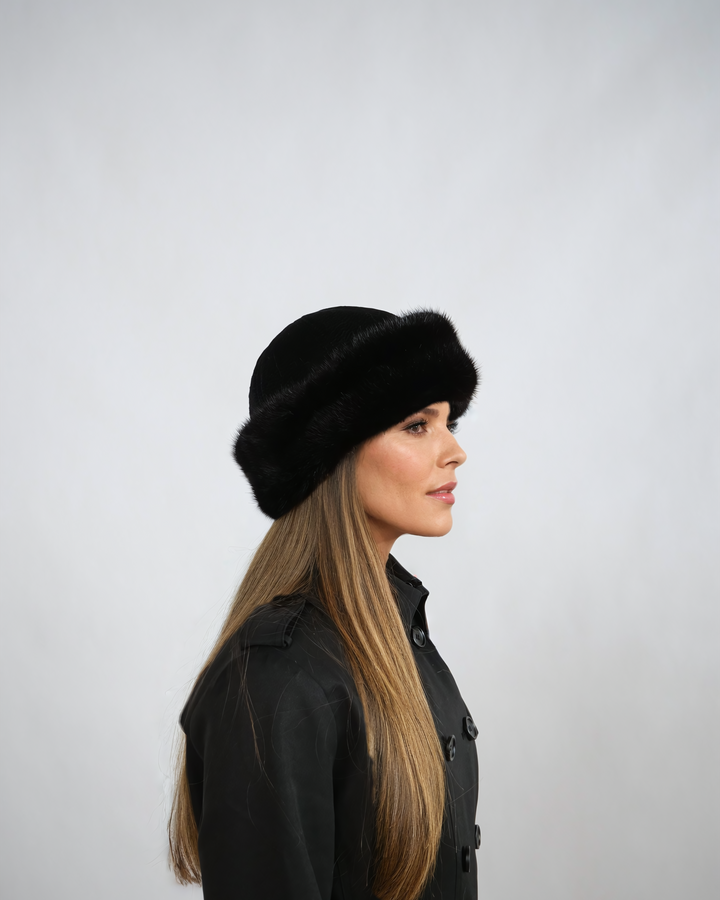 630 Mink & Cashmere Hat - Mink - Accesories - Black