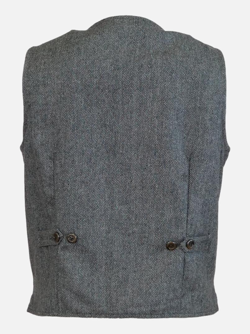 Renzo Vest, 60 cm. - cuir en daim de chèvre - Homme - Gris