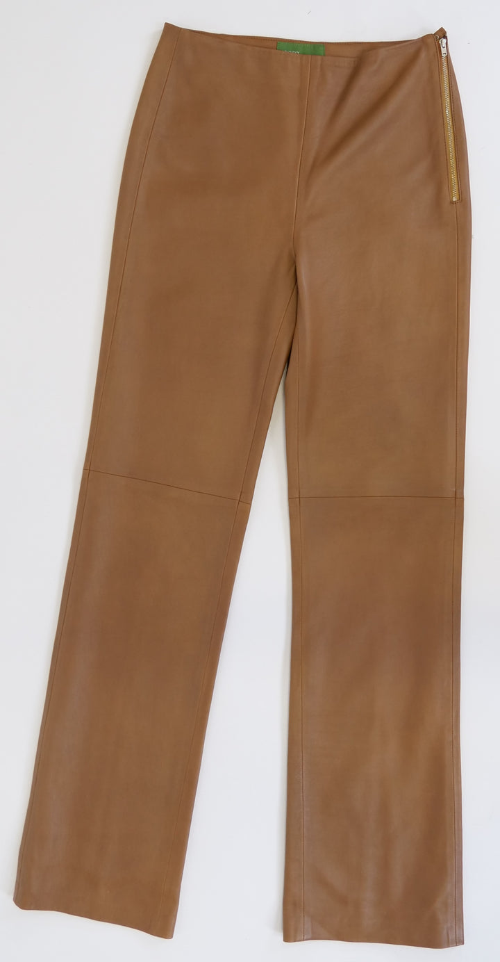 Pantalon Kathleen - Agneau dior en cuir collé - Caramel