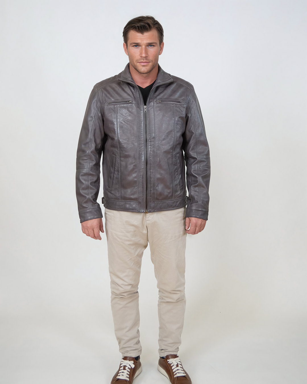 Marlow - Lamb Polish Nappa Leather -man - Grå