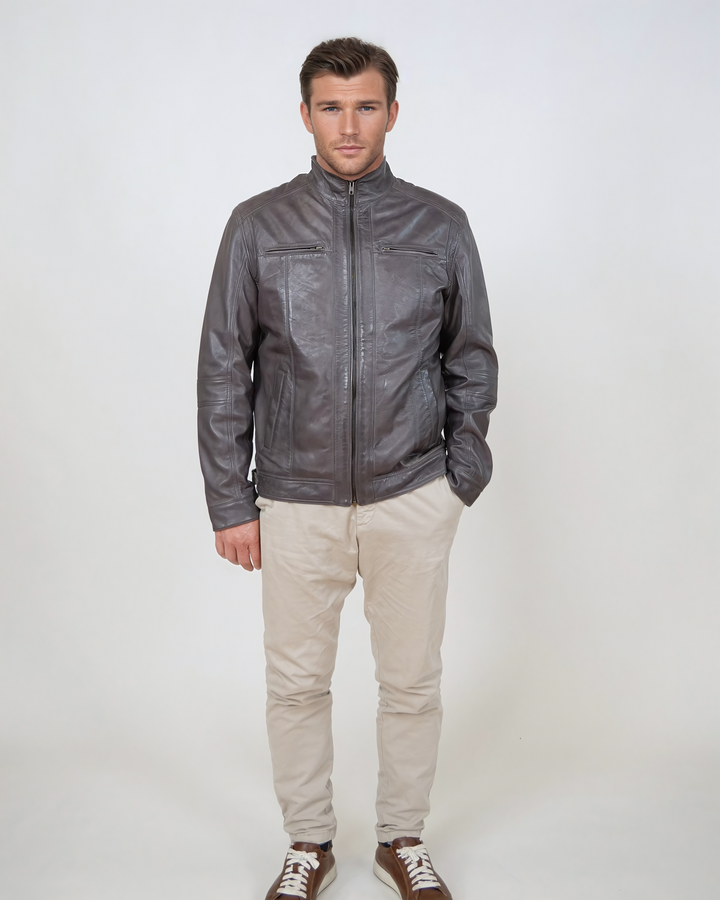 Marlow - Lamb Polish Nappa Leather -man - Grå