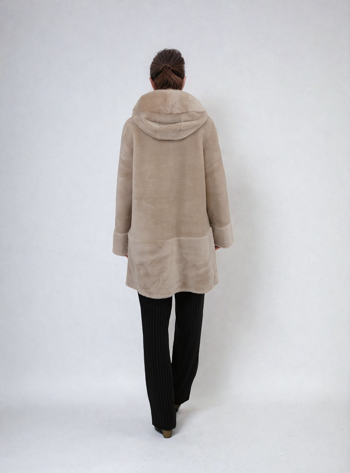 Fernandina, 85cm - Hood - Air Wool - Women - Light Camel