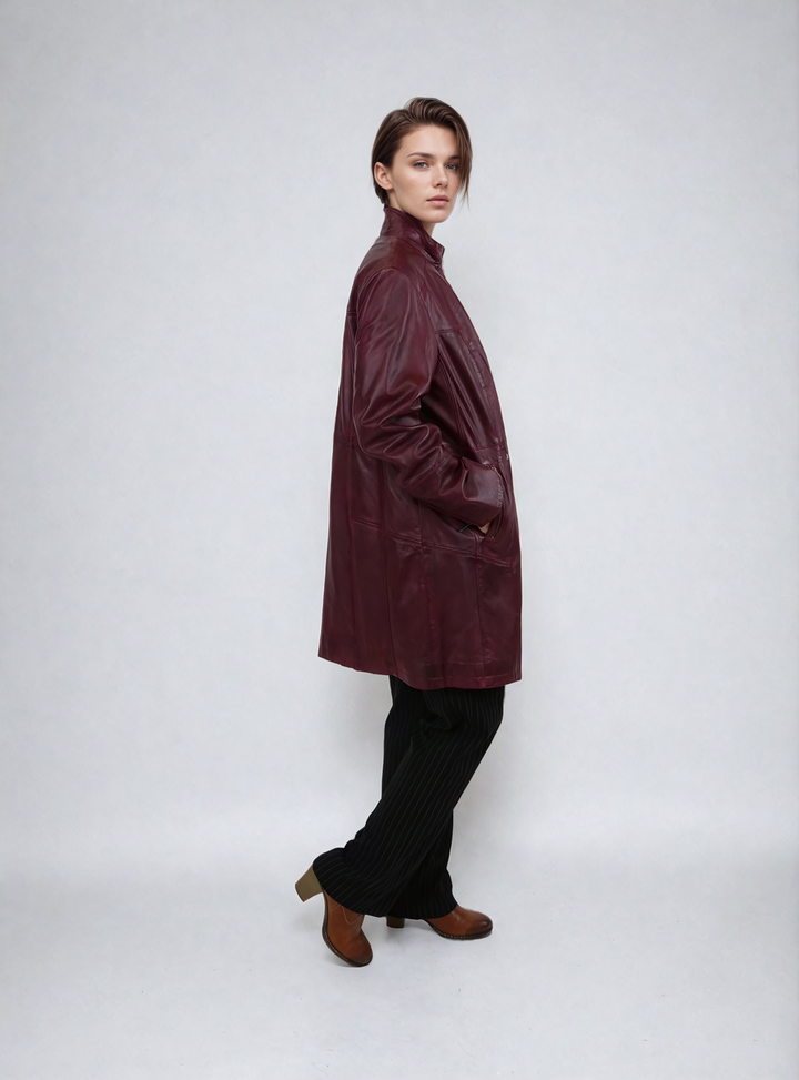 Evena - veste en cuir Lamb Malli - Femmes - Copper Red