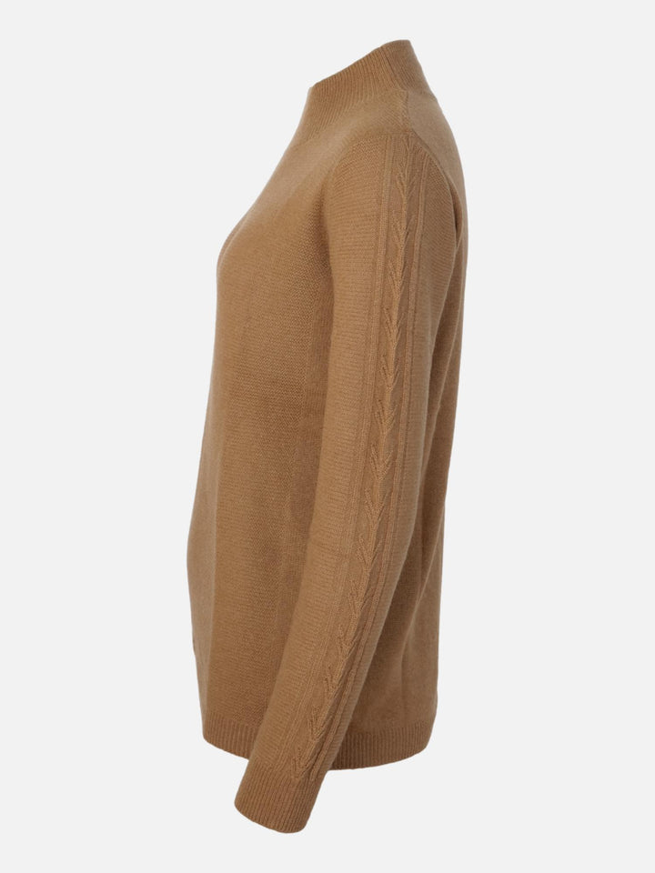 MKI Sweater - 100% kashmir - Dame - Dark Camel