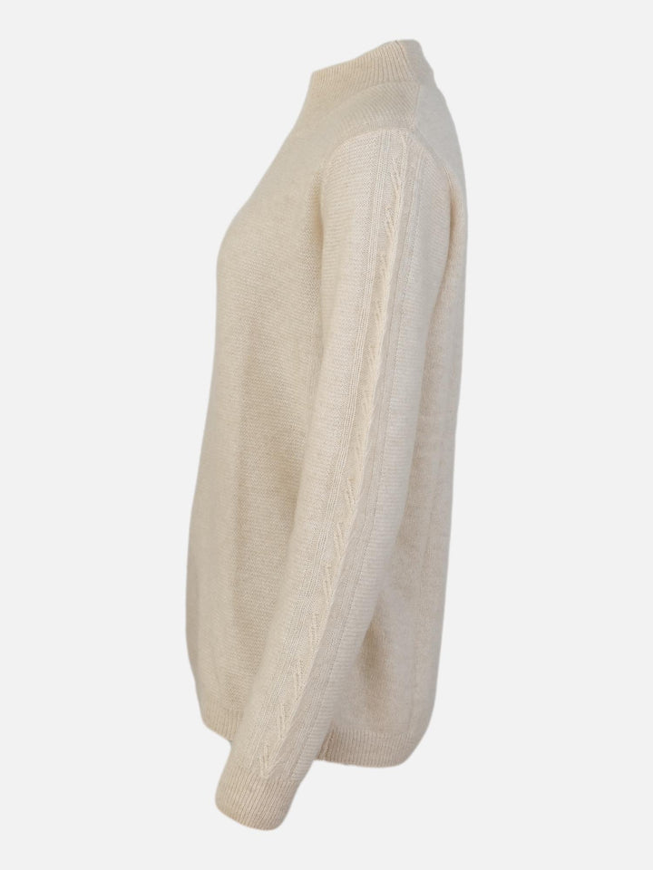 MKI Sweater - 100% Kashmir trøje - Lys beige