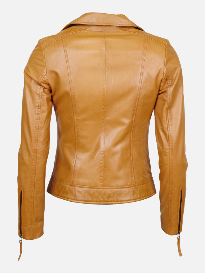 Bella - veste en cuir Lamb Malli - Femmes - Cognac