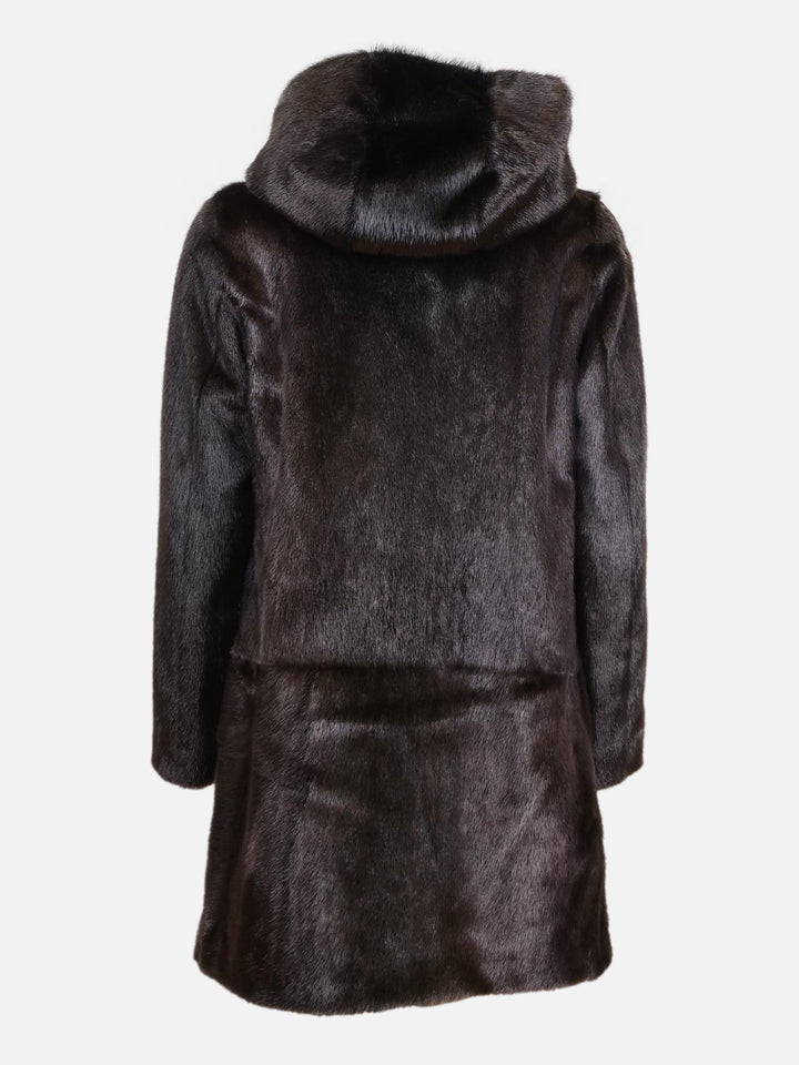 Delaney, 87 cm. - Hood - Sealjacket - Women - Brown