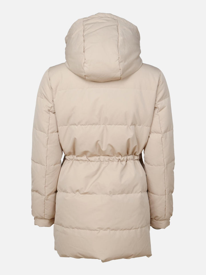 Helsinki, 80 cm. - Kapuze - Daunenjacke - Damen - Beige