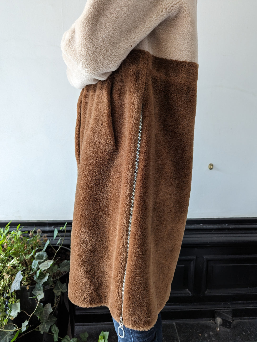 Gabia, 100 cm. - Hood - Air Wool Coat - Women - Light Camel & Camel