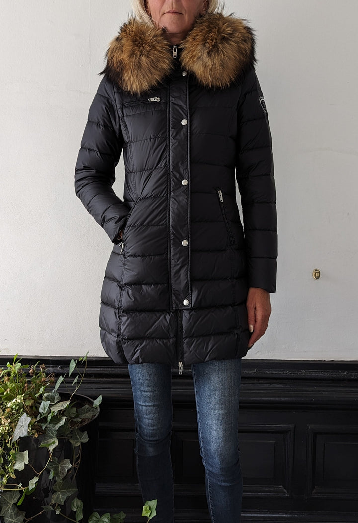 Joyce Coat 85cm. - Down Jacket Rock and Blue - Femmes - Black