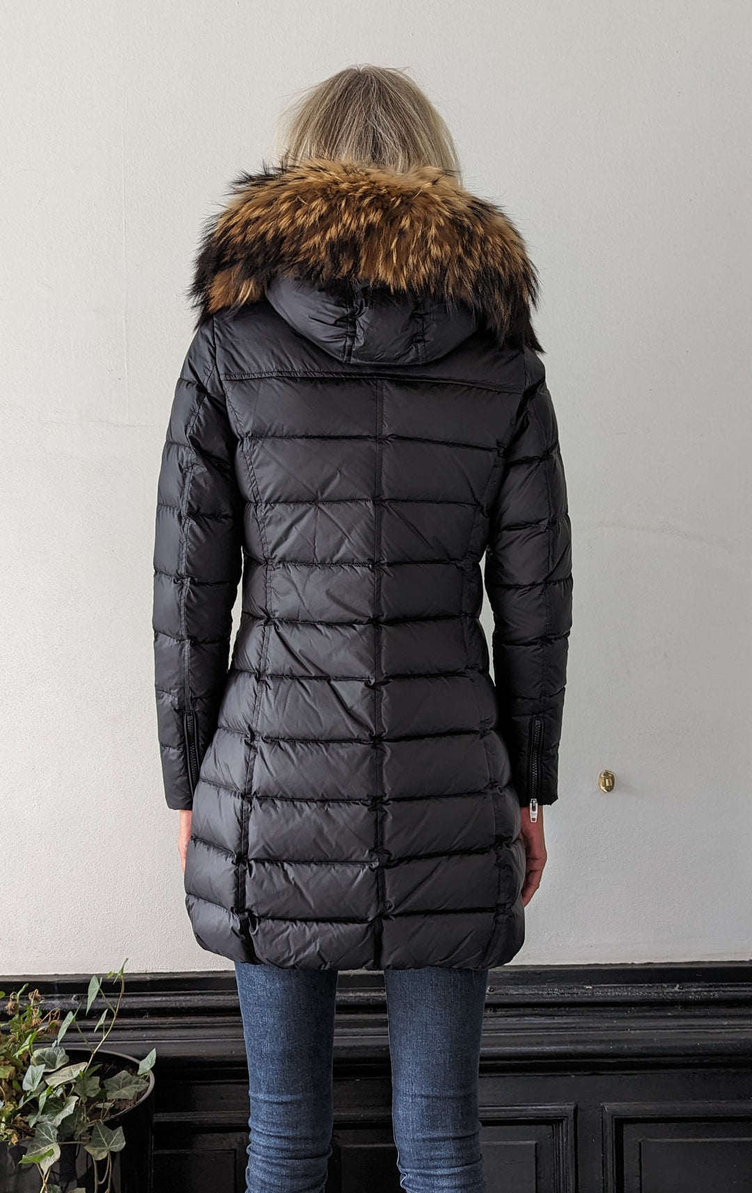 Joyce Coat 85cm. - Down Jacket Rock and Blue - Femmes - Black