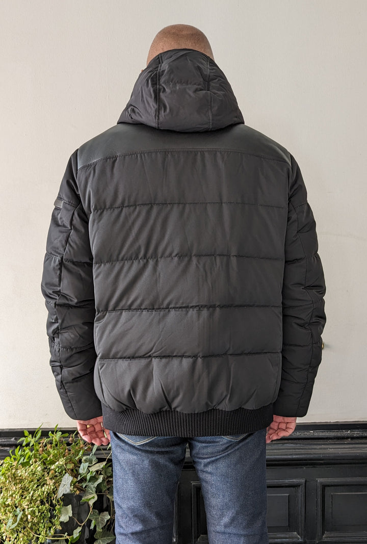 Gregor, 73 cm. - Kapuze - Nappa-Lammjacke - Herren - Schwarz