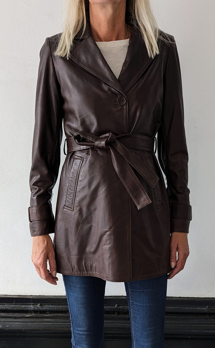 Ella - Lederjacke - Damen - Rotbraun