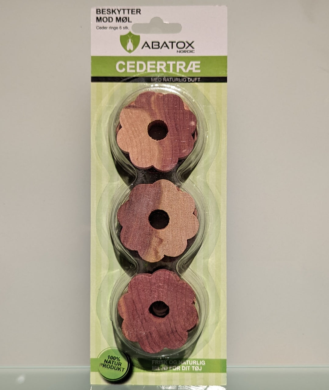 Anneaux de bois de cèdre Protection contre la papillance (6 pc.) Natural - Accessoires - Natural