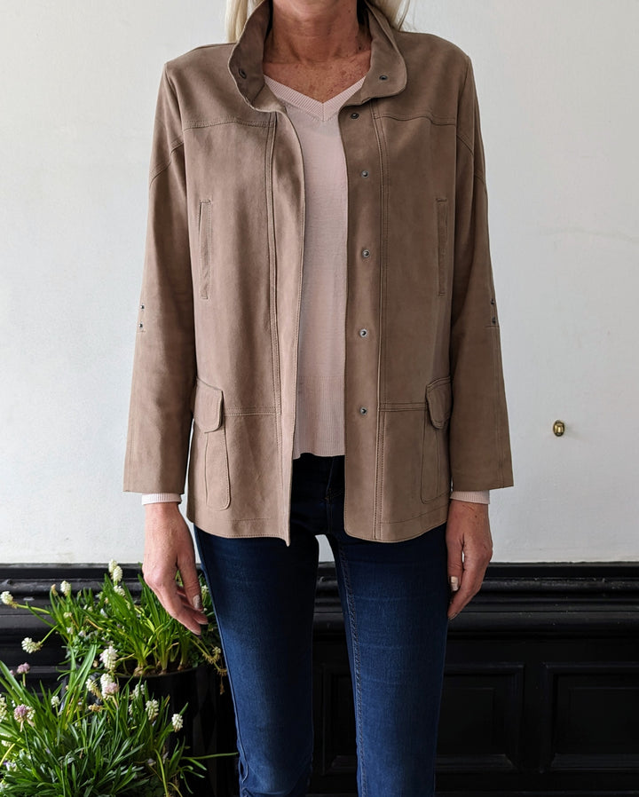 Ladies Shirt - Geit Suede - Women - Taupe