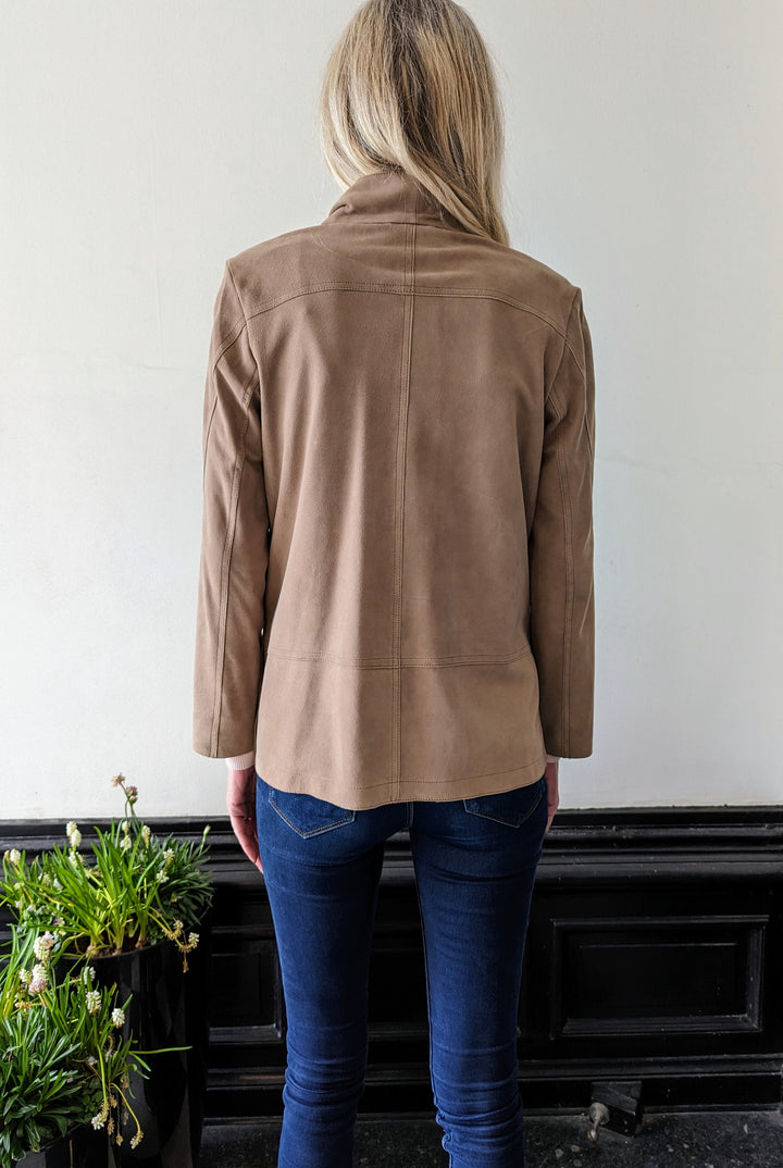 Ladies Shirt - Geit Suede - Women - Taupe