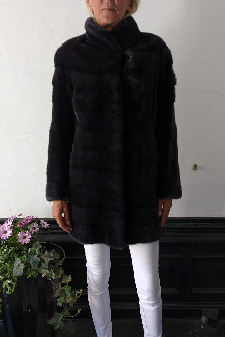 Petrovski, 85 cm. - Collar - Mink - Women - Velvet Grey