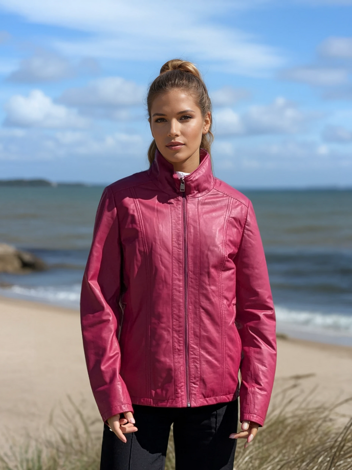 Alize, 60 cm. - Lamb Dior Leather - Women - Magneta