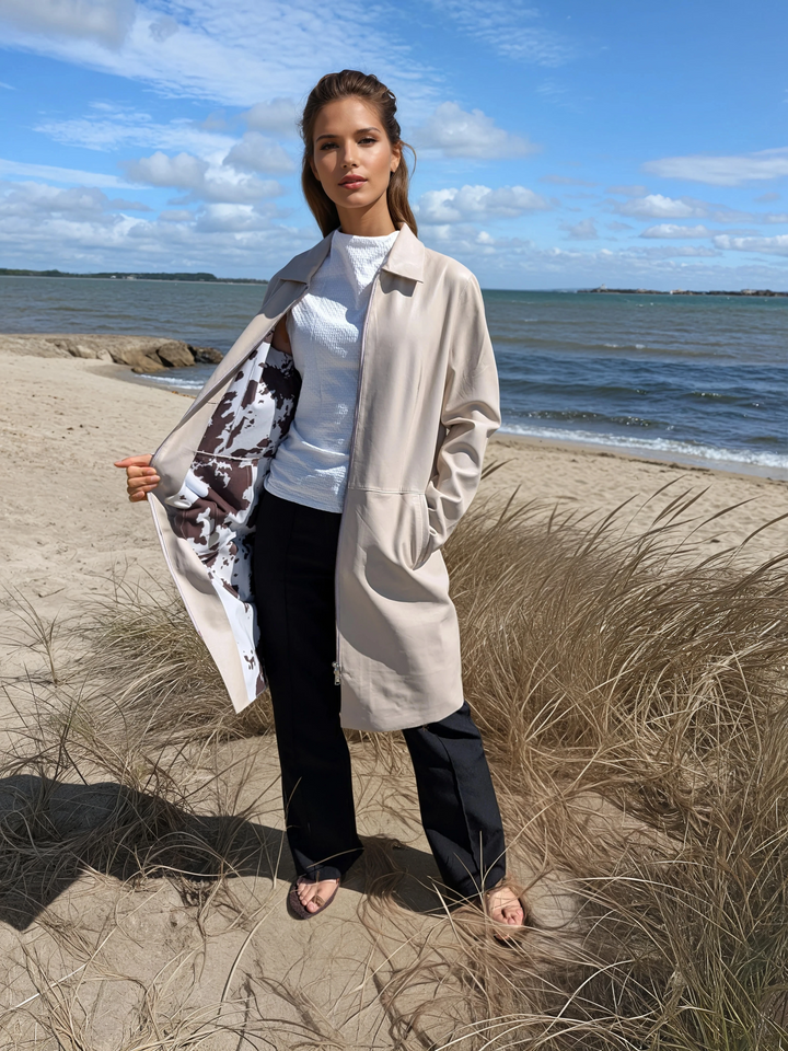 Elva, 96 cm. - Lamb Dior Leather - Women - Sand