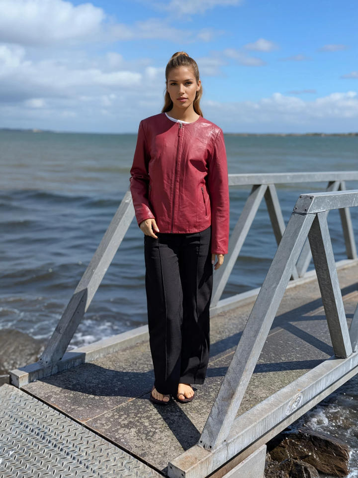 S. 108 - komfort - lam læder - kvinder - rød