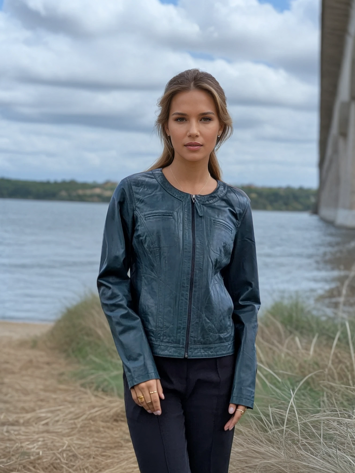 Chantel - Lamm Malli Läder - Dam - Koppargrön