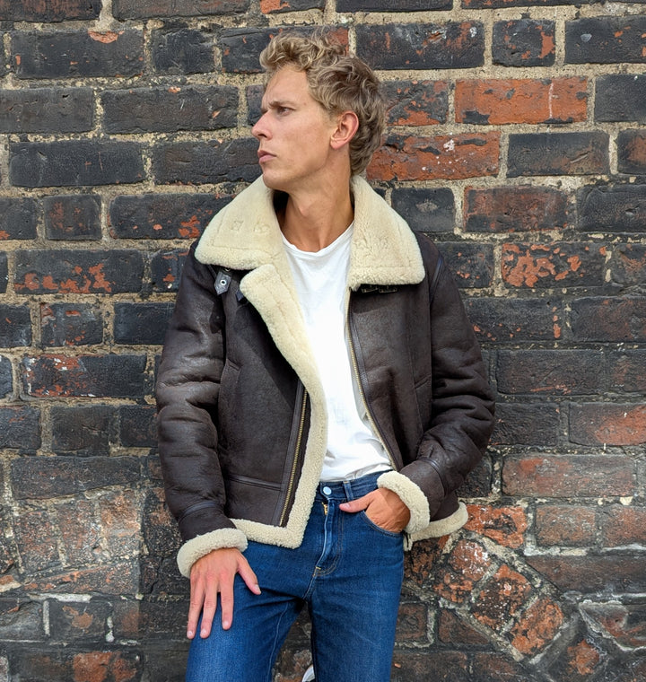 Joost-B, 65 cm. - Nappa Lamb Crack Washed - Man - Mørkebrun