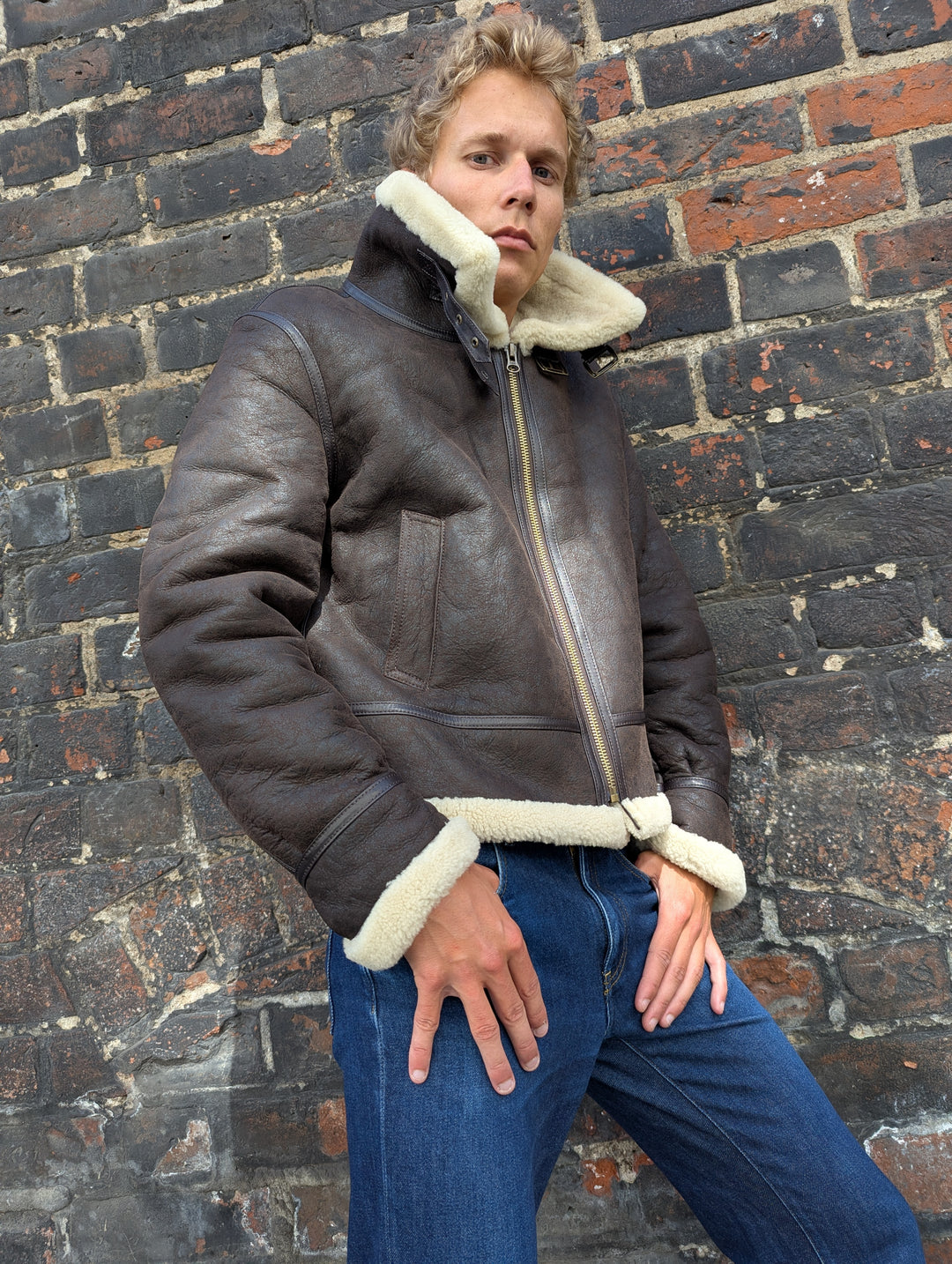 Joost, 65 cm. - Nappa Lamb Crack Washed - Man - Mörkbrun