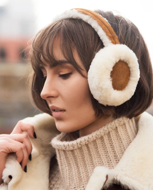 ZXM-207 MUFFS OEUR - Agneau en daim - Femmes - Camel