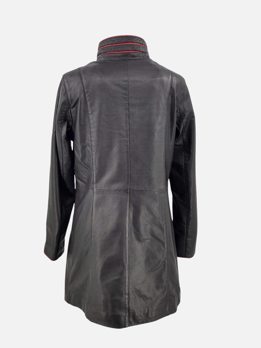 Tanika - Comfort - Lamb Malli Leather Jacket- Women - Black & Red