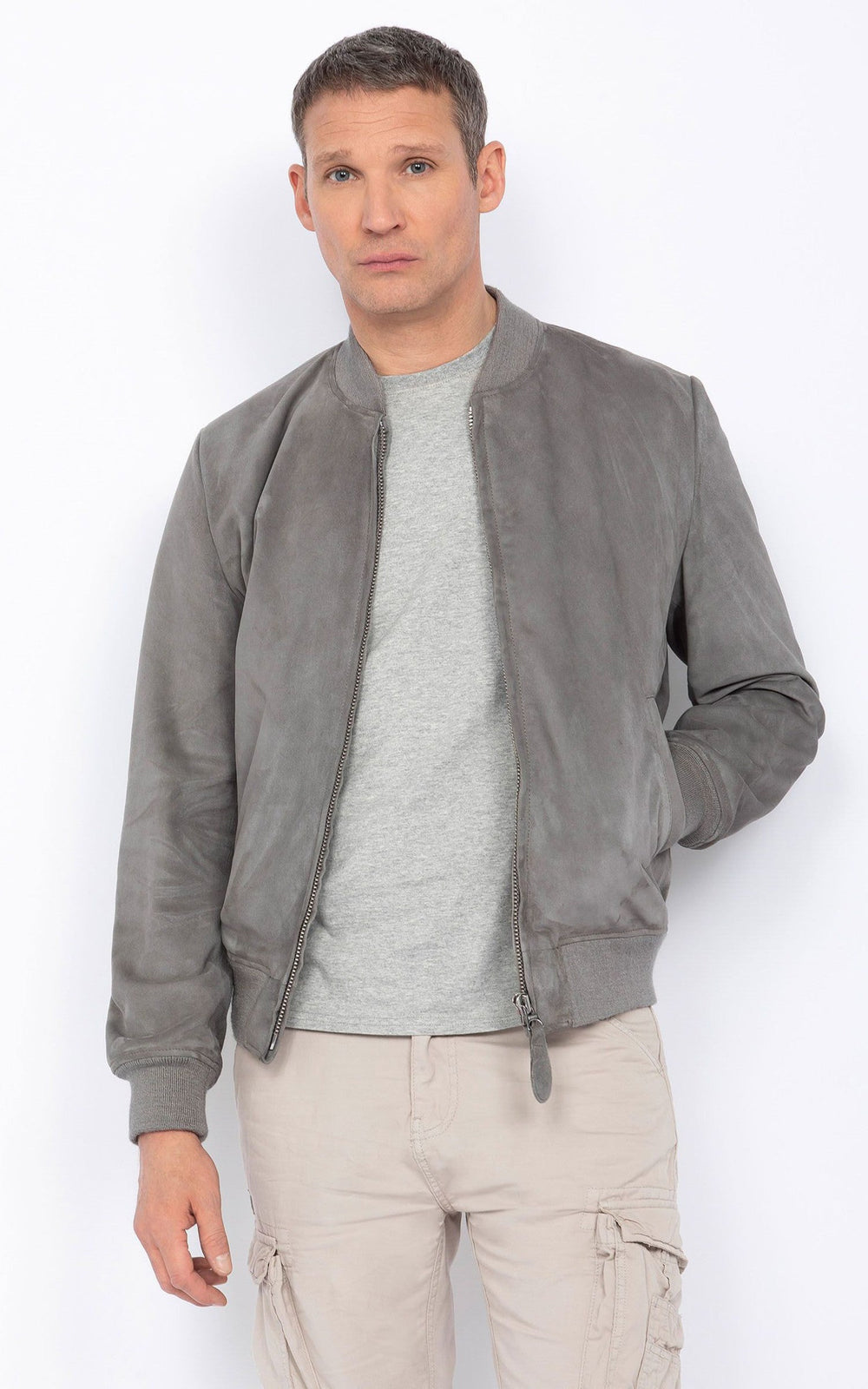 A "LC300" Gris Schott Blouson Homme closed photo