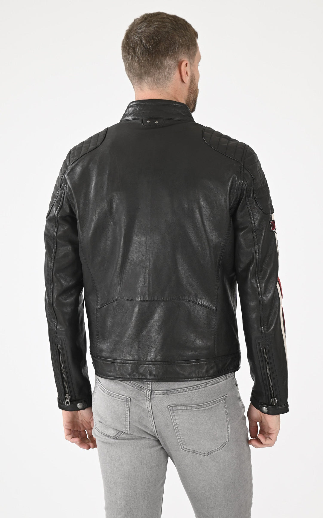 A "GASLY 103878" Noir Daytona 73 Blouson Homme back photo