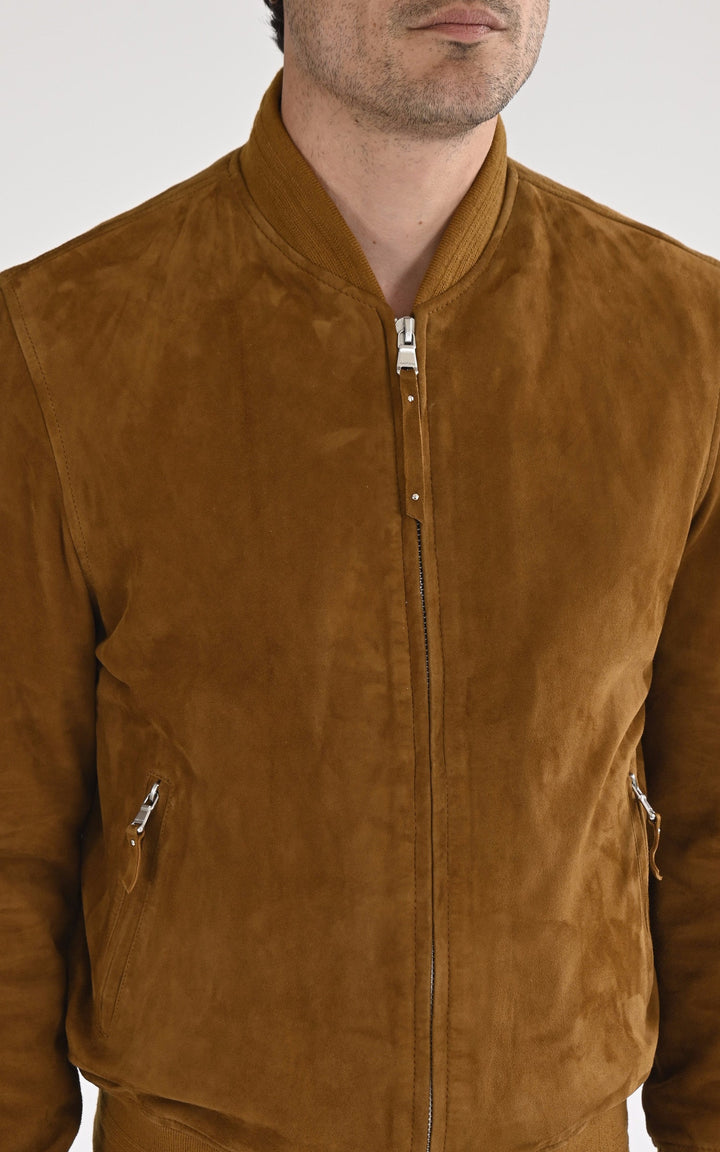 A "WINDON 102570" Cognac Daytona 73 Blouson Homme details photo