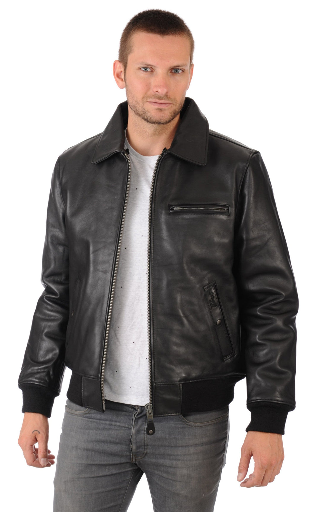 A "LC1380" Noir Schott Pilote Homme opened photo