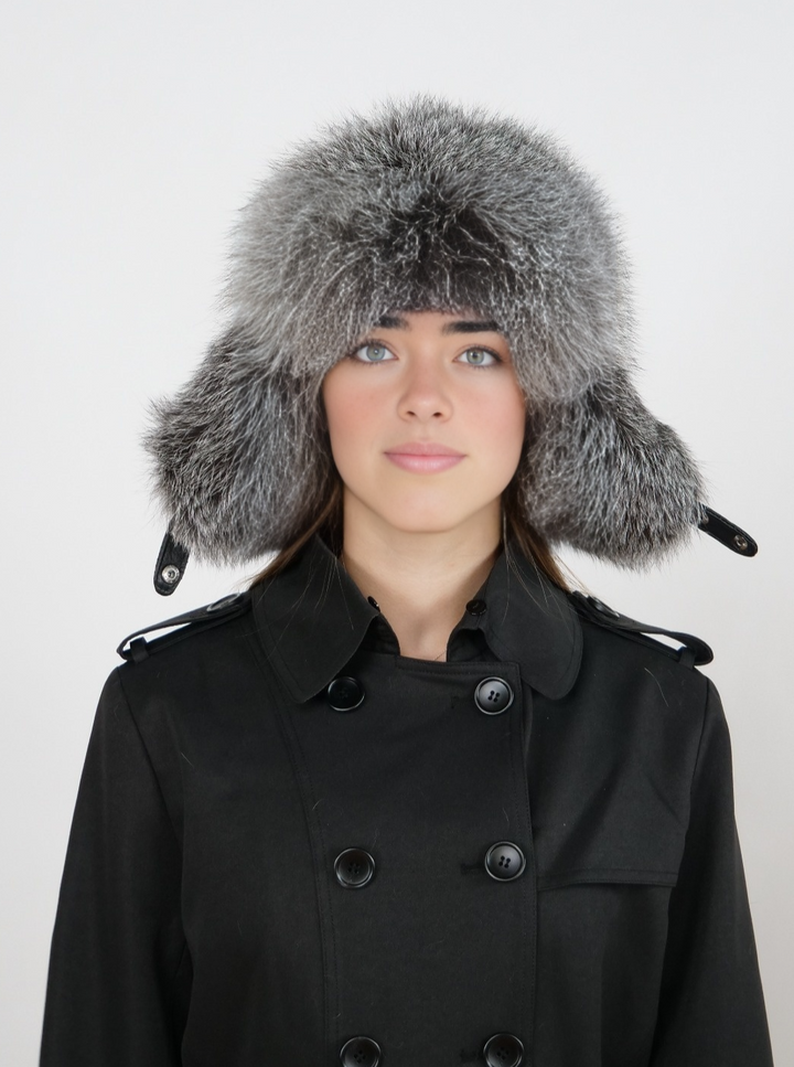 202 Fox Trapper Hat - Fox - Accessoires - noir