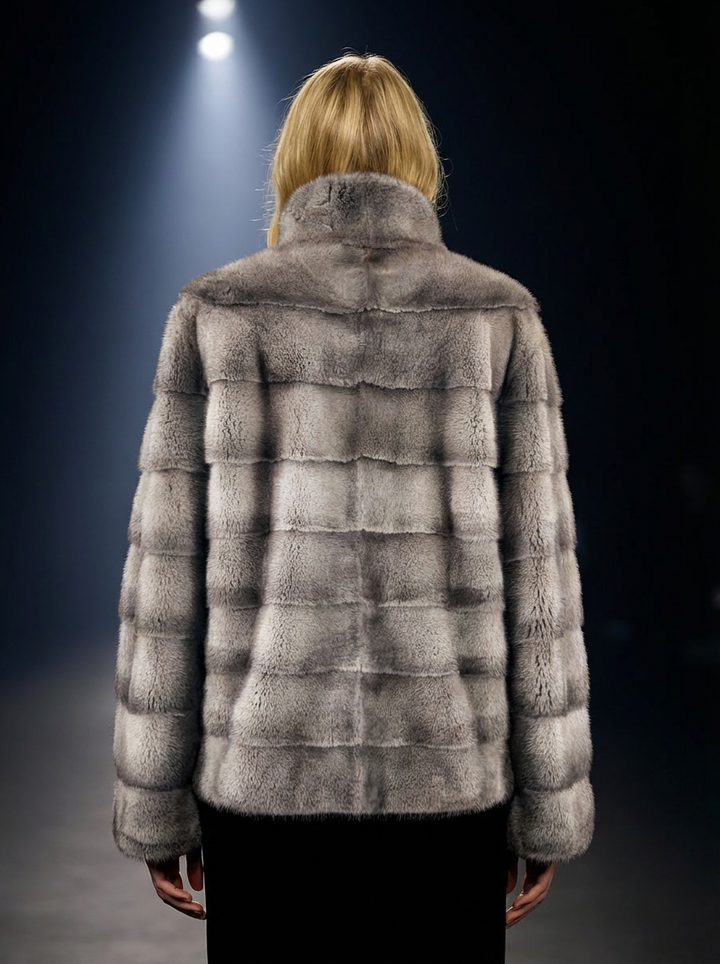 Olise, 60 cm. - Nerz - Damen - Silberblau