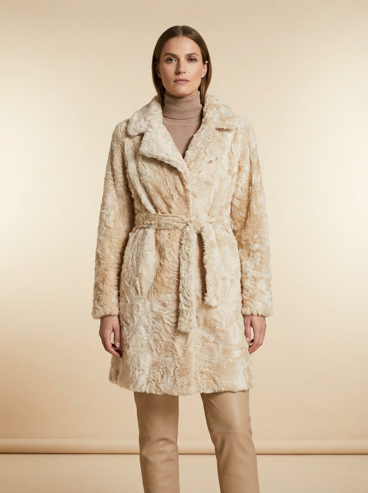 Aloma, 90 cm. - Silke Lamb - Kvinder - Pearl Beige