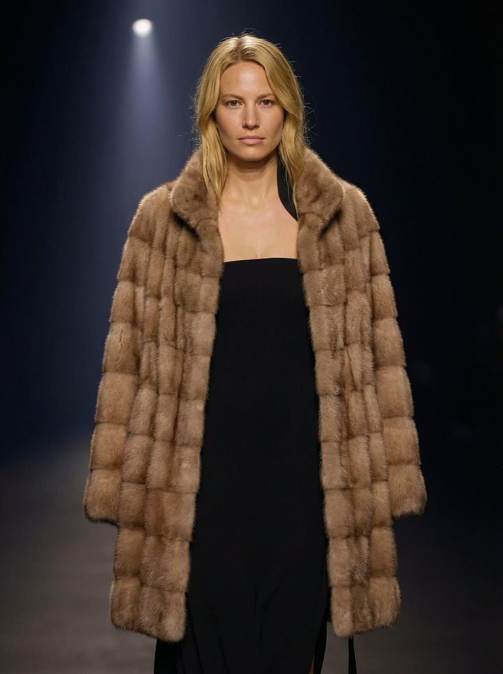 Rosenkranz, 85 cm. - Kragen - Nerz - Damen - Pastell