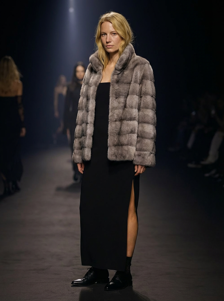 Olise, 60 cm. - Nerz - Damen - Silberblau