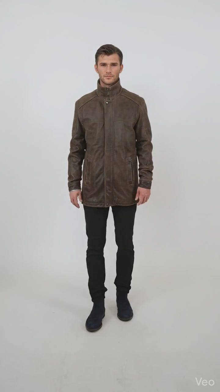 Winter Gomez, 80 cm. - Gede gnidede af læder - mand - sort