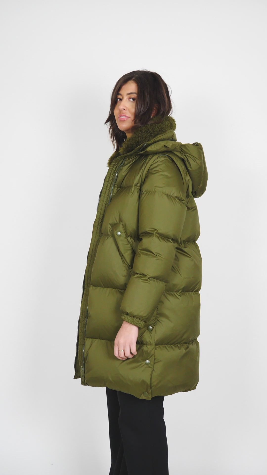 Heather, 98 cm. - Down Jacket/Vest - Women - Army Green