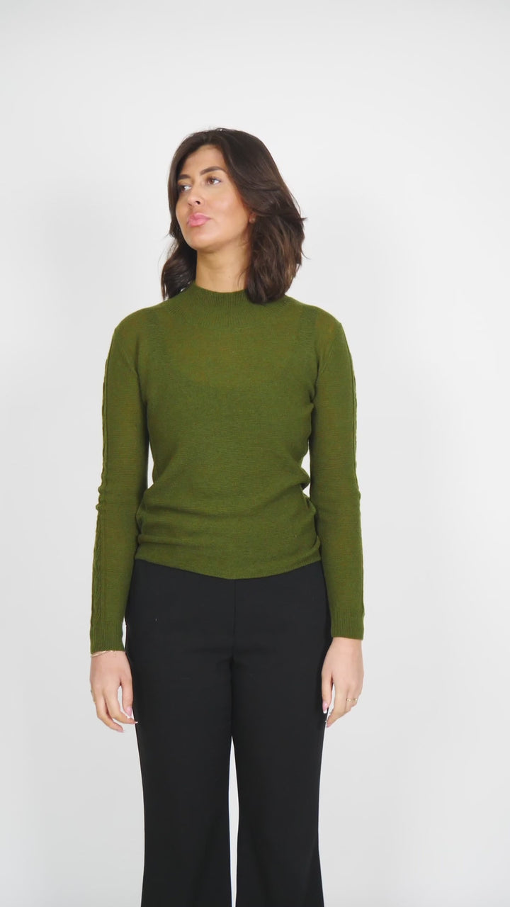 Pull MKI - 100% laine - accessoires - vert