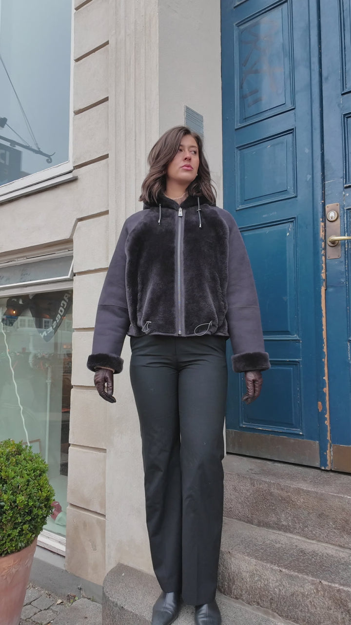 Hosana-b, 61 cm. - Hood - Agneau en daim - Femmes - Segred Gray