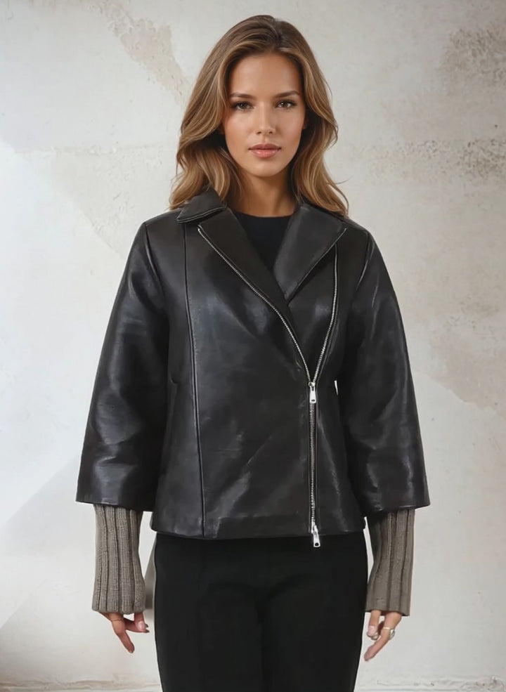 Gémeaux, 55 cm. - Cuir reconstitué d'agneau Dior-Femme - Marron foncé