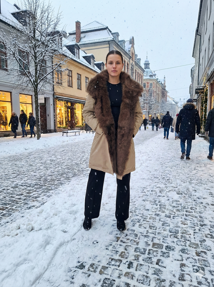 Ivana, 97 cm. - Textil - Dam - Off White