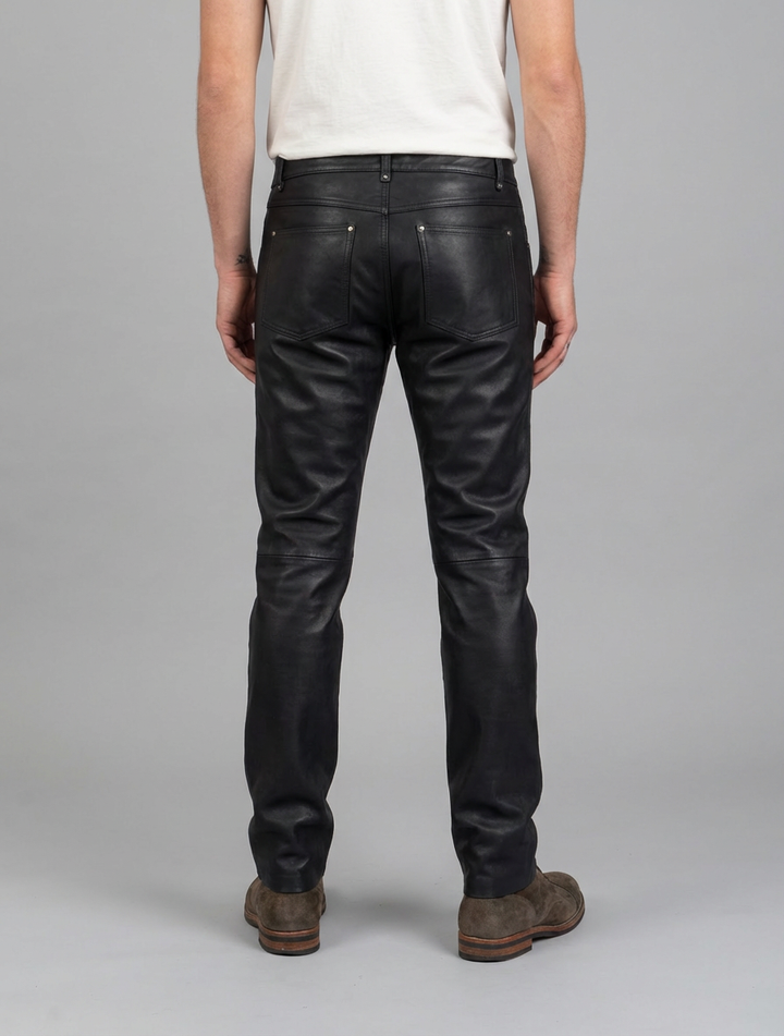 Jack Brouser - Lamb Skipper Leather - Man - Svart