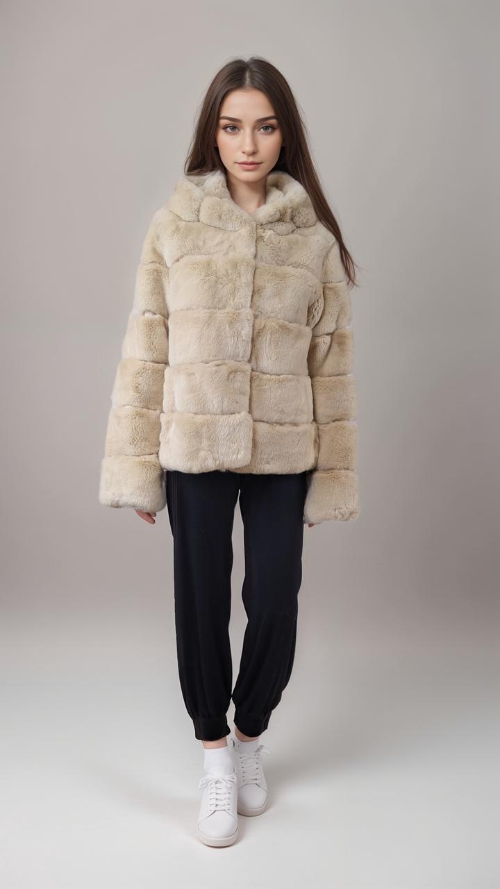 Petrovski, 60 cm. - Hood - Rex - Kvinder - Cream