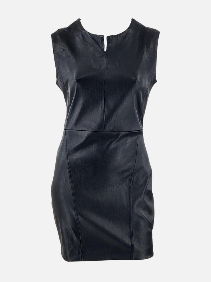 Robe Alicia - Lamb Stretch Leather - Femmes - noir